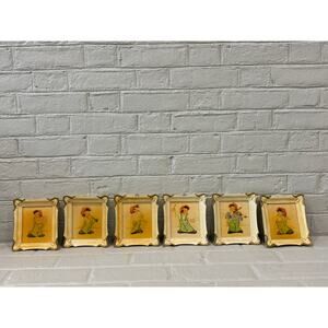 Set of 6 Schlesinger Bros N.Y. Framed Dutch Pictures